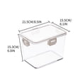 thumbnail image 3 of NARABB Kitchen Storage Square Sealed Tank, Grain Storage Tank, Pet Plastic Food Grade Refrigerator, Fresh-keeping Storage Box, 3 of 3