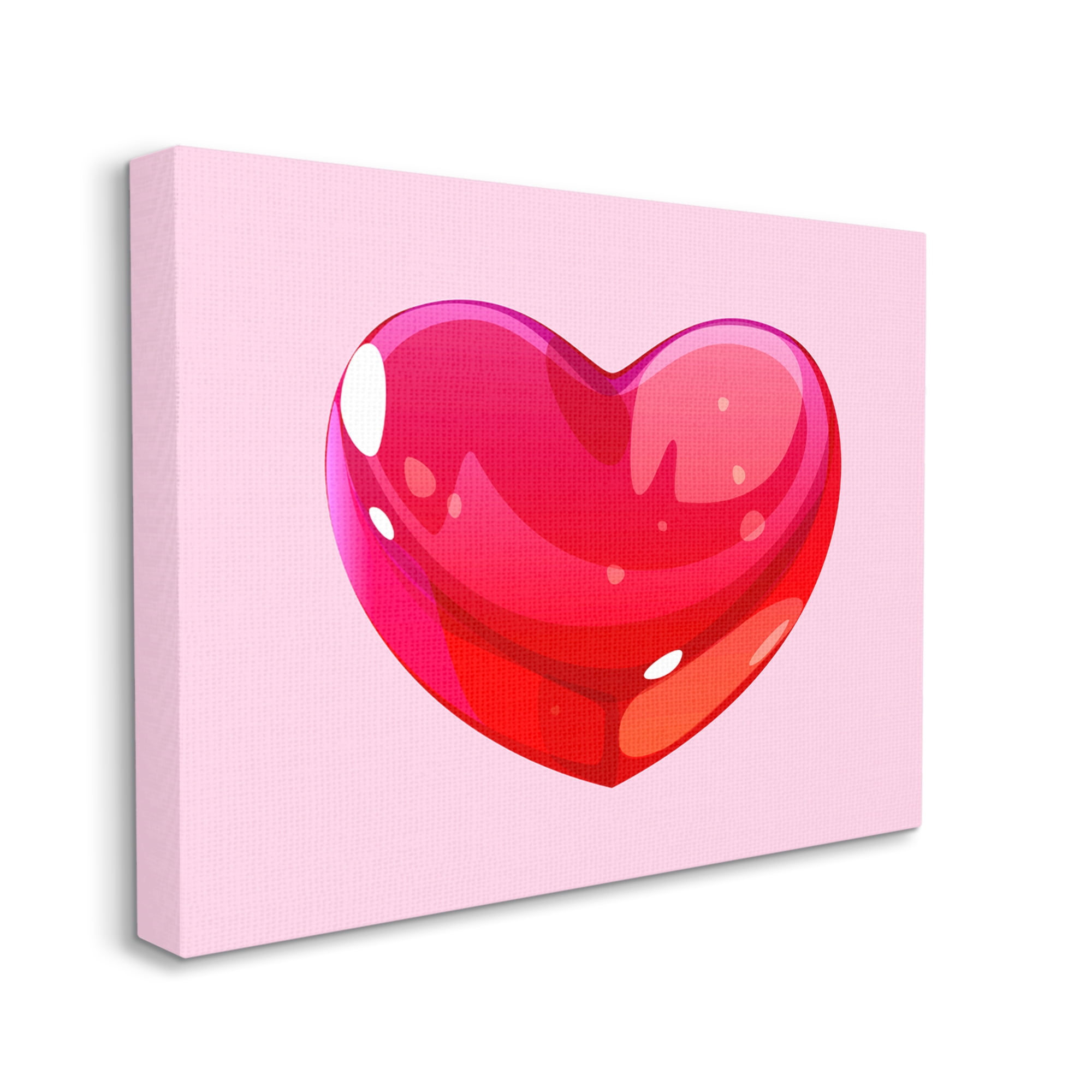 Stupell Industries Red Gummy Heart Food & Beverage Painting Gallery Wrapped Canvas Art Print Wall Art, 40 x 30