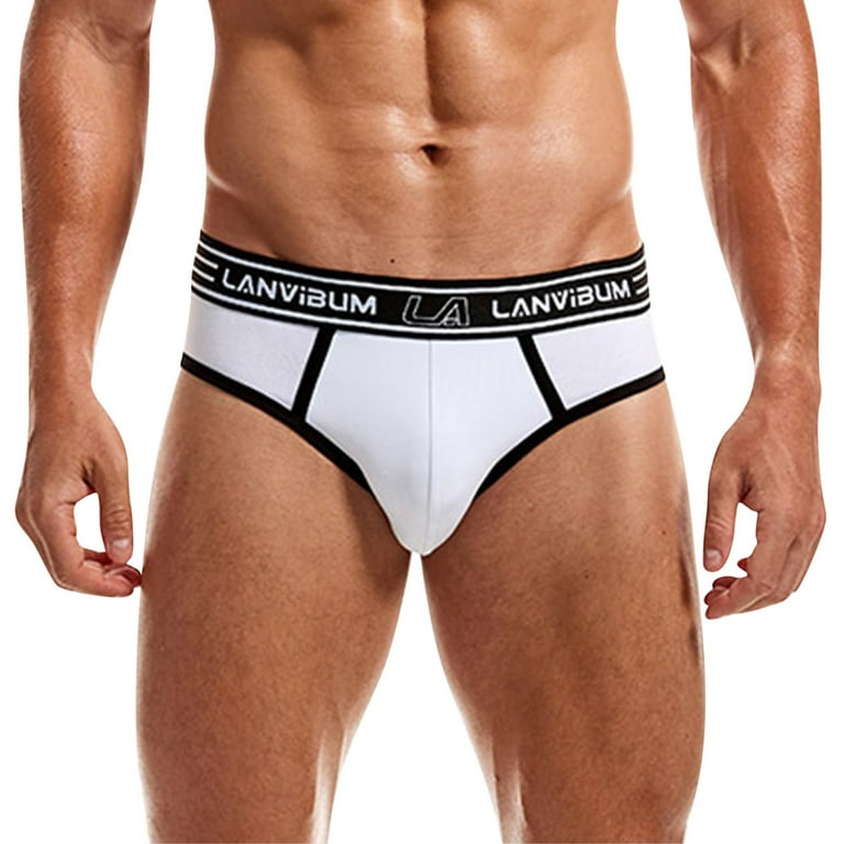 adviicd Men Underwear Boys Briefs Men's Classic Cotton Stretch Multipack  Briefs White L 