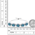 thumbnail image 2 of Gem Stone King 925 Sterling Silver London Blue Topaz Tennis Bracelet for Women (12.30 Cttw, Oval 9X7MM, Gemstone November Birthstone, Fully Adjustable up to 9 inch), 2 of 3