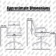 thumbnail image 4 of 2xhome Set of Two - Gray - Modern Mid Back Ribbed PU Leather Swivel Tilt Adjustable Chair Designer Boss Executive Management Manager Office Conference Room Work Task Computer, 4 of 12