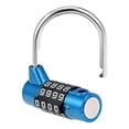 thumbnail image 3 of Candado de Combinación de 4 Dígitos, Candado Reiniciable de 2 Pulgadas para Casillero de Puerta Azul, 3 of 3
