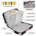 thumbnail image 4 of Haosy Accordion File Organizer Zipper Binder 500 Sheet 6-Tab Expanding File Folder Multi-Pocket 1.2 Inch 3 Ring Glittery Bow with Bats Silhouette, 4 of 7