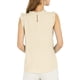 thumbnail image 3 of BLUSA SIN MANGAS CHIC PARA MUJER INSPIRADA, CON VOLANTES Y PLEATS, IDEAL PARA TRABAJAR, TALLA 3XL, BEIGE, 3 of 7