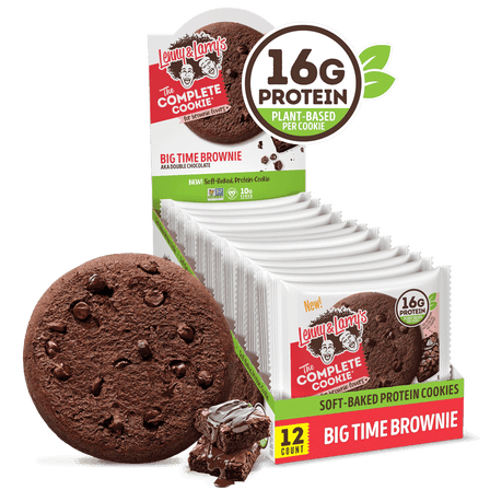 Lenny & Larry’s The Complete Cookie – 12 Pack, Double Chocolate, 4 oz Protein Cookies