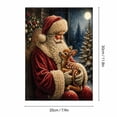 thumbnail image 3 of Large Christmas Diamond Painting Kit, 12X8 in Pearl Mosaic Canvas, Easy Beginner Holiday Wall Art for Entryway and Party Decorations, 3 of 7