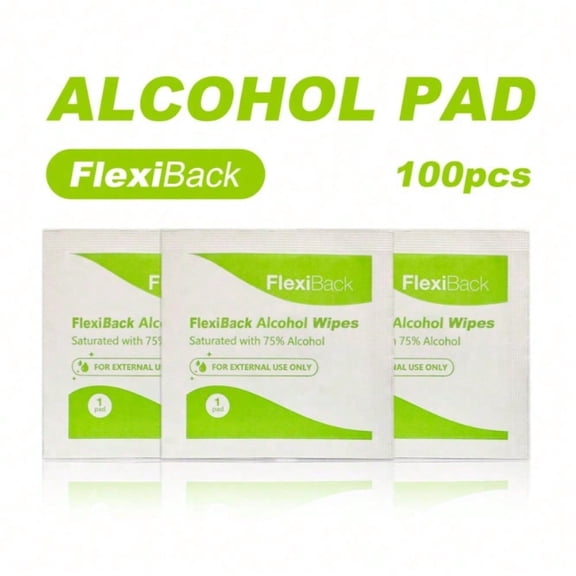 100 individual packages of sterile alcohol wipes, antibacterial wipes for disinfecting the skin, emergency kit alcohol swabs (100 wipes per package)