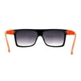 thumbnail image 2 of Womens Flat Top Rectangular Mobster Sunglasses Black Orange Smoke, 2 of 4