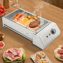 Commercial Electric Indoor Grill,Countertop Electric Grill Bbq Stainless Steel Barbeque Grill Barbecue Oven Gr-ill BBQ Gr-ill Stove For BBQ Equipment Picnics Family Gatherings 122°F-572°F 1500W