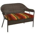 thumbnail image 6 of Jordan Manufacturing 3-Piece Islip Cayenne Maroon Stripe Tufted Outdoor Cushion Set with 2 Wicker Seat Cushions and 1 Wicker Bench Cushion, 6 of 13