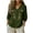 #1Army Green, variant on Womens Tops 3/4 Sleeve Floral Embroidered Boho Blouse Casual V Neck Henley Tops Loose Fit Daily Wear Shirts