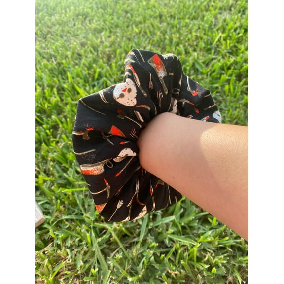 Jason Horror Movie Scrunchie Hair Tie Ponytail