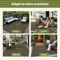 thumbnail image 6 of KUETH 9'x 12' Outdoor Rug Plastic Foldable Waterproof Outside Carpet UV Resistant Geometric Patio RV Deck Mat,Black Brown, 6 of 6