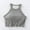 Grey, variant on The With Chest Pad Hanging Neck Sling Navel Vest Female Bra With Short Bottoming Coat. Camisoles with Shelf Bra Women's Camisole Tops Shelf Bra Silk Forever21 plus Size Womens Lace Tops Loose Fit Tops
