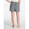 thumbnail image 4 of Time and Tru Women's Linen Blend Shorts, Sizes XS-XXXL, 4 of 6