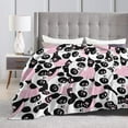 thumbnail image 5 of Pink Panda Blanket,Flannel Warm Cozy Panda Blankets Comfortable Soft Throw Blanket, for Couch Bed or Travel,Birthday Gifts for Girls Kids Adult 60"X50", 5 of 6