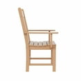 thumbnail image 5 of WestinTrends Malibu 7 Piece Outdoor Dining Set, All Weather Poly Lumber Patio Table and Chairs Furniture Set, 71" Trestle Dining Table with Umbrella Hole and 6 Arm Chairs, Teak, 5 of 7