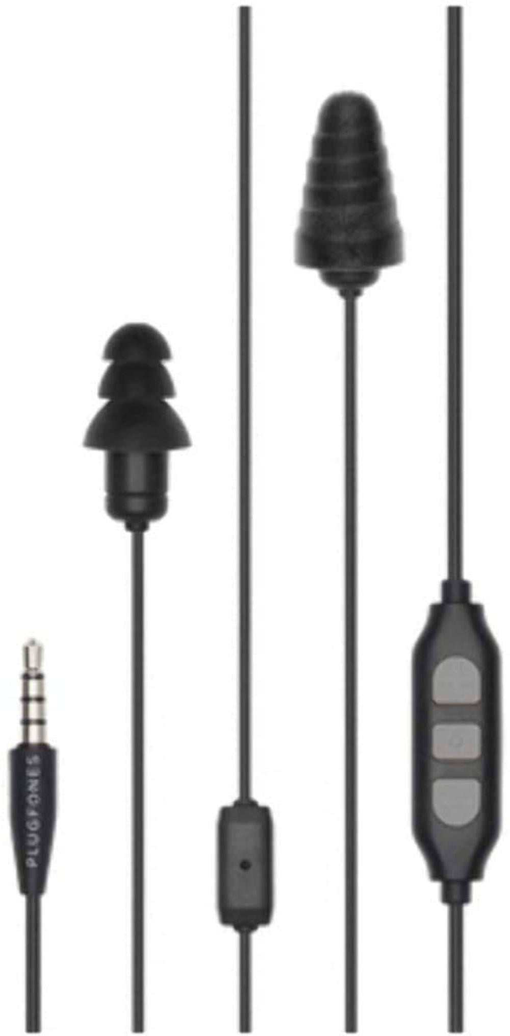 Earplugs with Audio Plugfones Guardian Plus Earplug Headphones 26 dB NRR 