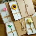 thumbnail image 3 of Sobre de papel Kraft, tarjeta de felicitación, postal, rosa, flor del sol, carta de mensaje, regalo de Año Nuevo, papelería, deseos de cumpleaños, 3 paquetes, 3 of 4