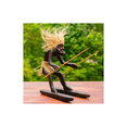 thumbnail image 2 of Primitive Tribal Statue with Skiboards Snowboard Tiki Bar Home Decor Snowblades Unique Gift, 2 of 4