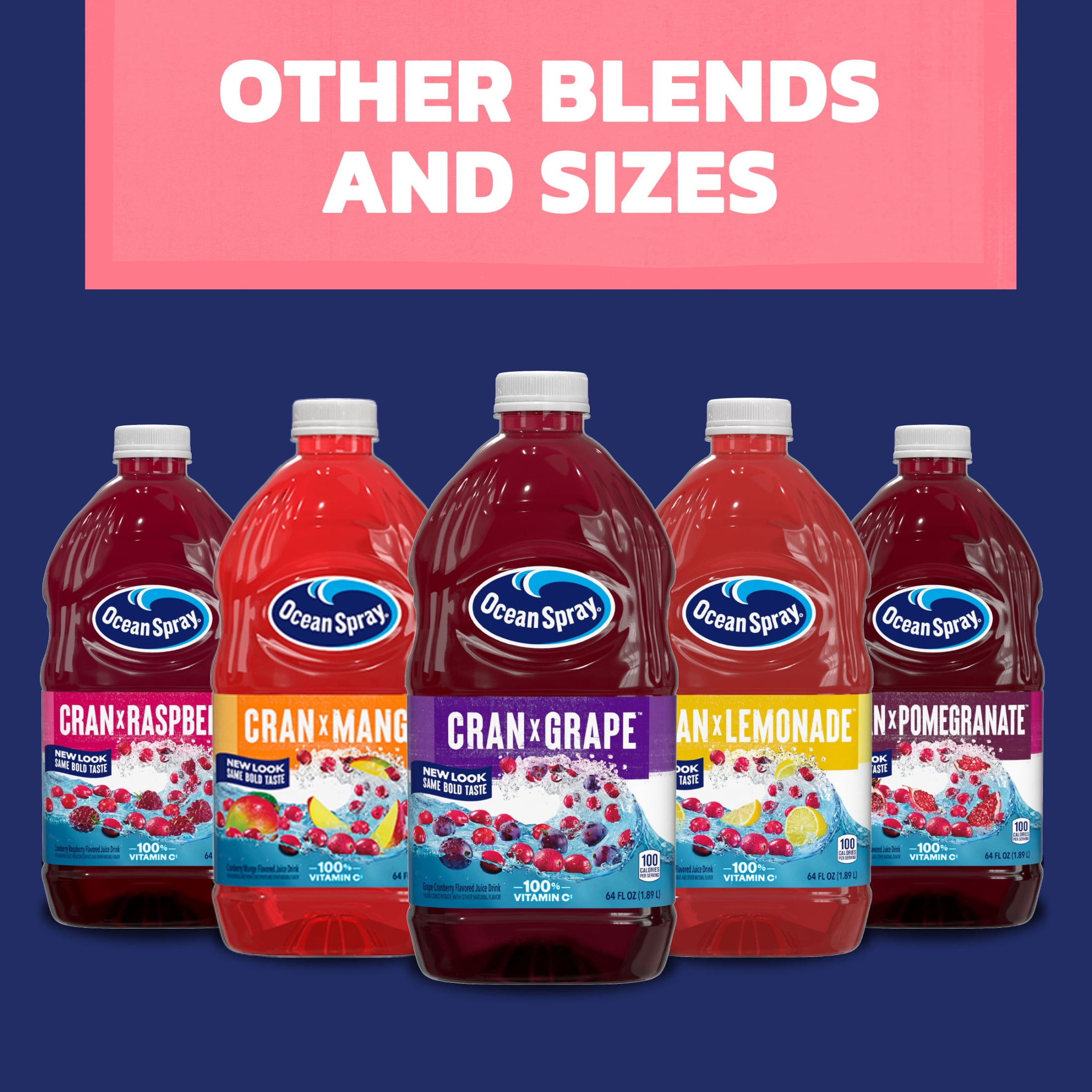 (8 pack) Ocean Spray® White Cranberry Juice Drink, 64 fl oz Bottle