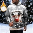 thumbnail image 3 of Chandail en Molleton pour Hommes, Couleur Unie Décontractée à Manches Longues avec Capuche, 3 of 4