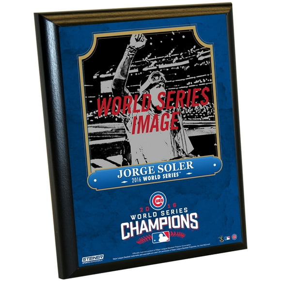 Chicago Cubs 2016 Champions du Monde de la Série Jorge Soler 8x10 Plaque