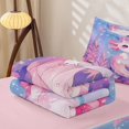 thumbnail image 5 of Homewish Cartoon Axolotl Zipper Twin Comforter Sets with Fitted Sheet and 2 Pillowcases For Kids Girls,Dreamy Underwater World Zipper Bedding Set,Pink Reversible,4-Piece, 5 of 7