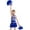 A Royal Blue, variant on CHICTRY Kids Girls Letters Printed Cheers Uniform Hollow Back Dress with Pompoms for Cheerleading Dance Hot Pink 12