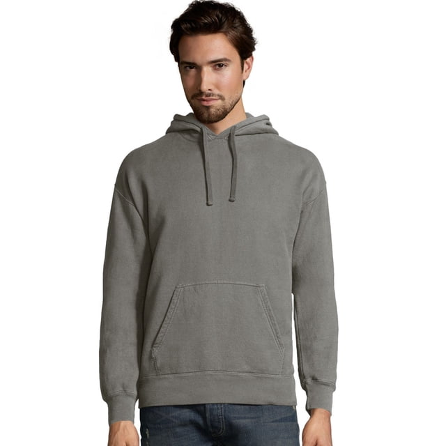 Hanes Chandail à Capuchon en Molleton Teint en Pièce ComfortWash pour Hommes Grande Taille, m