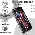 thumbnail image 2 of DALUX Combat Slim Hybrid Phone Case Cover Compatible with TCL 40 XE 5G / 40 X / NXTPAPER 5G (2023) - Melting Skull US Flag, 2 of 3