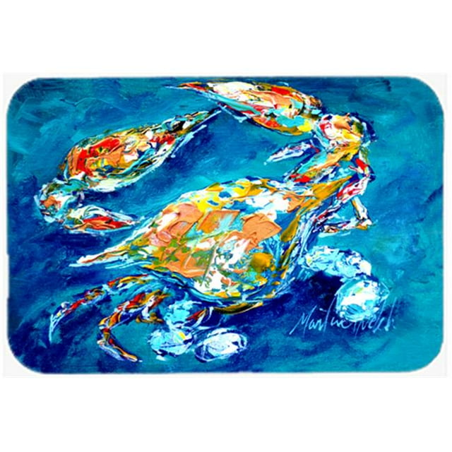 Planche à Découper en Verre Crabe 15 X 12 Po. Grande Taille