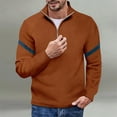 thumbnail image 2 of LIUJUNSHOP Slim Fit Men's Crewneck Sweatshirt Men's Hoodless Sweatshirt Summer Casual Solid Zipper T Shirt Blouse Long Sleeve Stand, 2 of 4