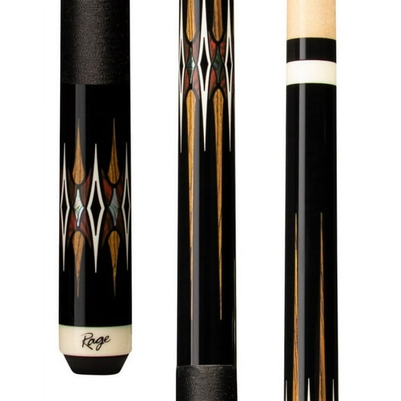 Rage RG214 Two-Piece Billiards Pool Cue Stick w/ point and diamond veneer