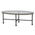 thumbnail image 1 of Benjara BM262146 Coffee Table with Pipe Design Tubular metal Legs, Brown, 1 of 5