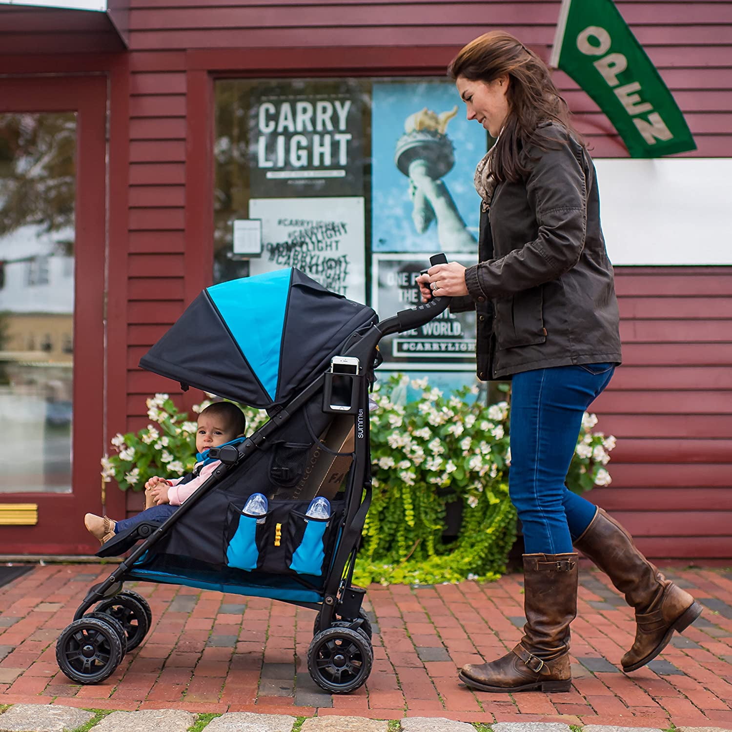 Summer Infant 3Dtote CS+ Convenience Stroller, Blue