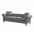thumbnail image 3 of AC Pacific Juliet Contemporary Gray Linen Fabric Tufted Living Room Sofa, 3 of 11