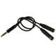 thumbnail image 5 of Cable Adaptador de sonido Negro de 3,5 Mm a 2 para Micrófono Amplificador de Guitarra perfke Cable adaptador de audio 2 en 1, 5 of 7