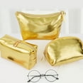 thumbnail image 4 of ZPAQI Large Capacity Make Up Pouch Handheld Gold Zipper Bag Storage Bags for Travel, 4 of 19