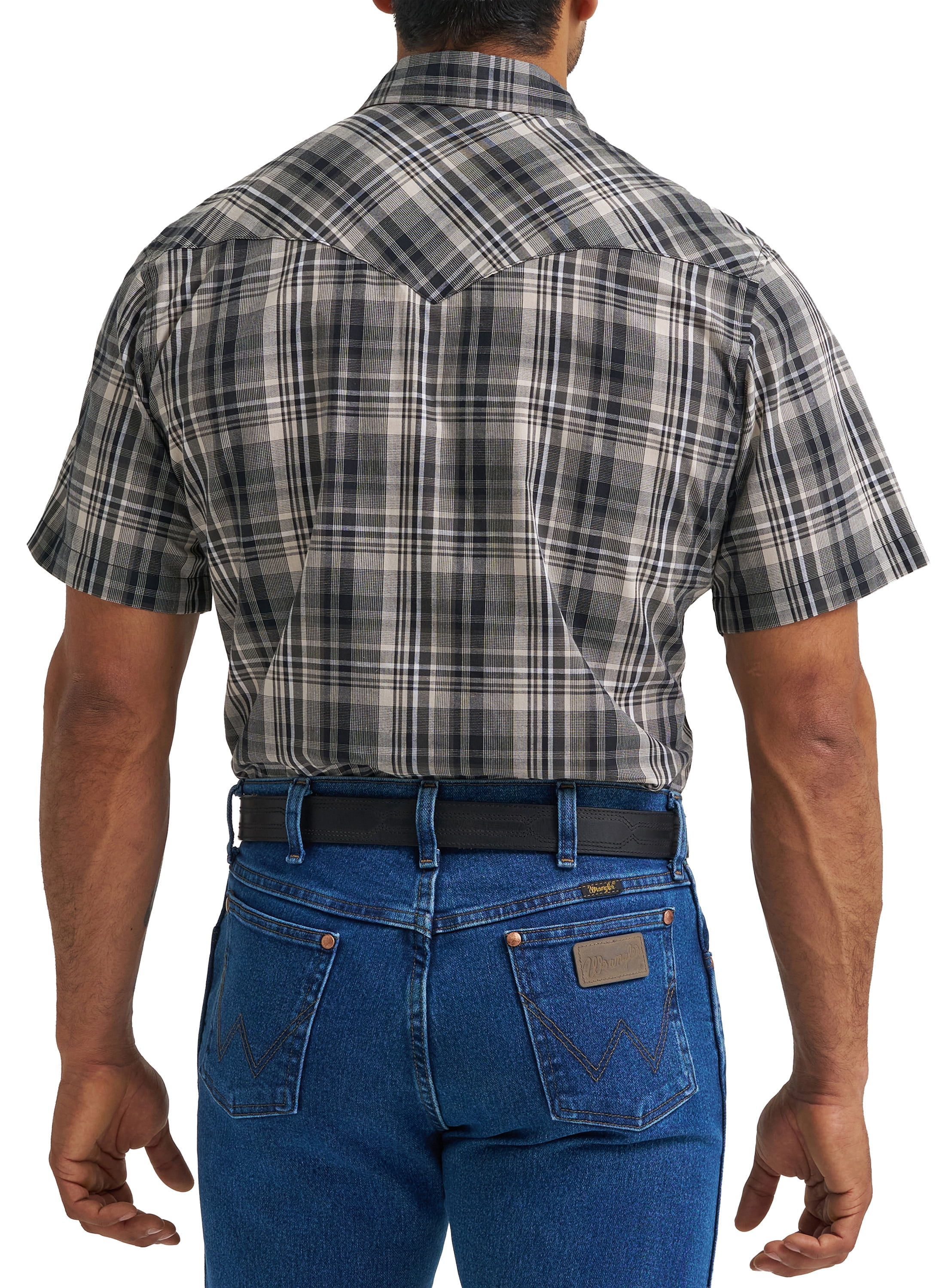Wrangler® Men's and Big Men's Regular Fit Short Sleeve Western Shirt, Sizes S-5XL