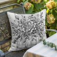 thumbnail image 5 of Grey Eucalyptus Leaves Flower Throw Pillow Cover Floral Bottle Stripes Vintage Cotton Linen Cushion Cover Throw Pillow Case with Invisible Zipper for Couch Sofa Bed Chair Car 24x24 Inch, 5 of 9