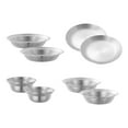 thumbnail image 4 of harayaa Stainless Steel Plates and Bowls Cutlery Outdoor Tableware for BBQ RV Picnic 8PCS, 4 of 9