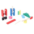 thumbnail image 4 of 1 Set Wooden Domino Blocks Building Toy Funny Dominoes Games Educational Toys, 4 of 5