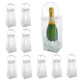 thumbnail image 2 of Pack Of 10 Wine Cooler Bag Ice Bag Transparent Pvc Portable Wine Bottle Cooler Bag Champagne Ice Ba, 2 of 5