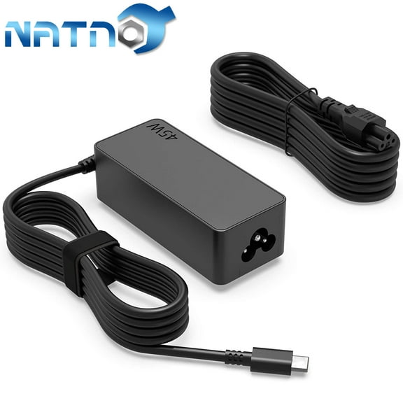 45W USB-C Ac Adapter Laptop Charger for HP Pavillion X2 HP Spectre x360 13 Lenovo Yoga 720 910 ThinkPad X1 Yoga5 Pro 4X20E75132 DELL XPS12 XPS13 ASUS ZenBook 3 UX390 Notebook Power Supply Cord Plug