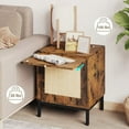 thumbnail image 7 of Rattan Nightstands Set of 2, Classic Wood Grain Side Table, Brown, 7 of 7