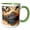 Green/White, variant on 3drose, Usa, Washington Dc, Jefferson Memorial with Cherry Blossoms at Sunrise, 11oz Two-tone Black Mug