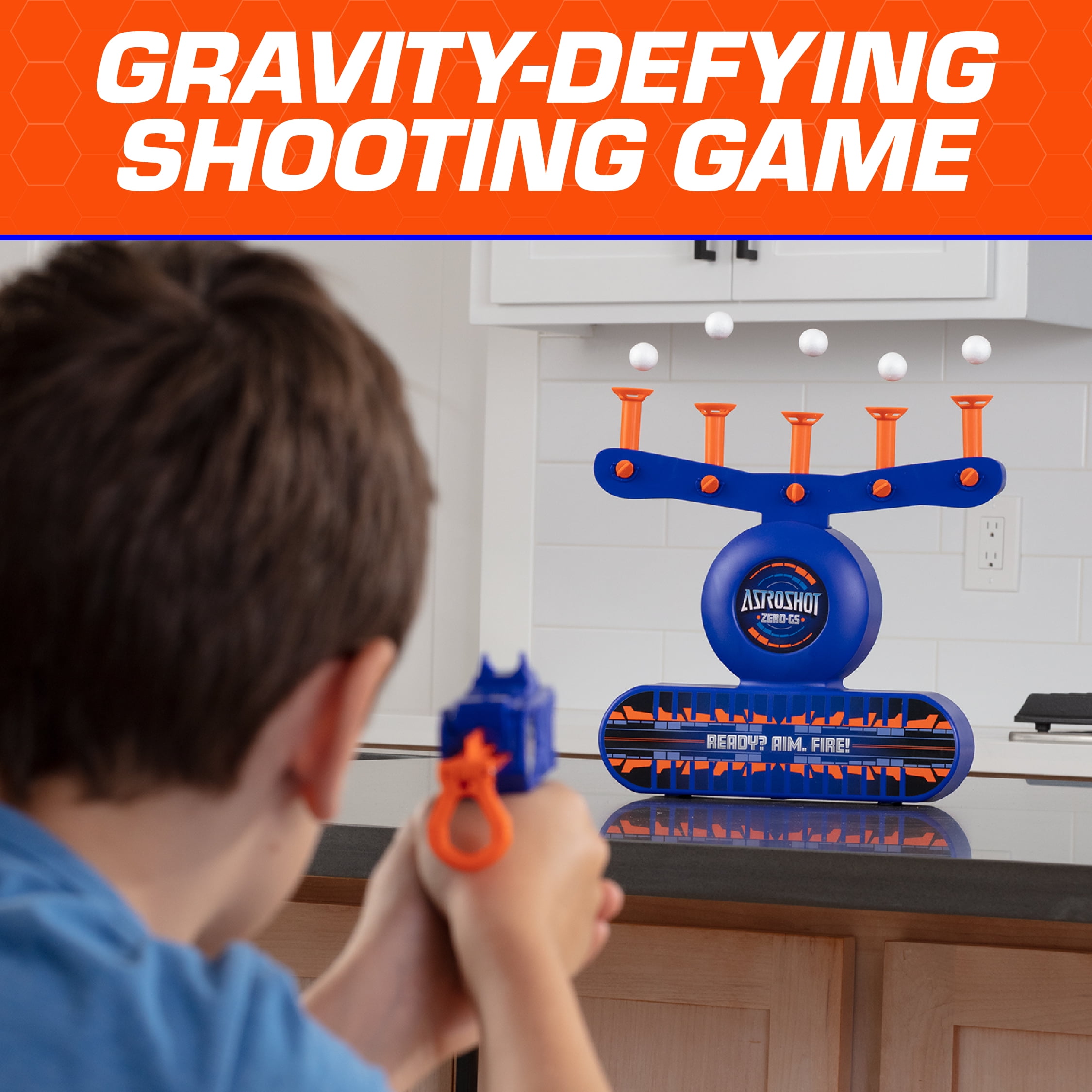 USA Toyz Astroshot Blaster Summer Indoor Hover Target Game with 10 Foam Darts, for Kids Ages 6+