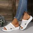 thumbnail image 4 of Novedad de verano, sandalias y zapatillas planas para exteriores, zapatos de mujer de Color sólido, zapatos de playa con punta redonda Wmkox8yii ytu9087, 4 of 9