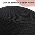 thumbnail image 3 of 56-58 cm circunferencia del sombrero sombrero de paja superior plano sombrilla de verano para mujer sombrero con hebilla de cinturón sombrero para sol de playa, 3 of 5